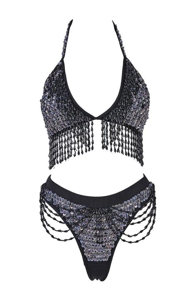 Earrings THE LUMi SHOP Hand Stitched Sequin Cheeky Bottoms Disco Barbie