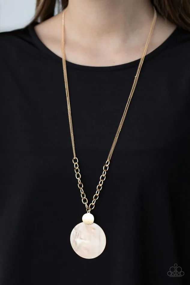 Necklaces Paparazzi Necklace A TopSHELLer Gold Paparazzi Jewelry