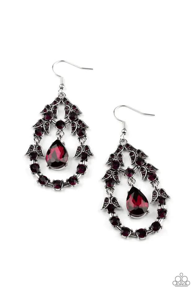 Paparazzi Earring Garden Decorum Purple Paparazzi Jewelry Earrings