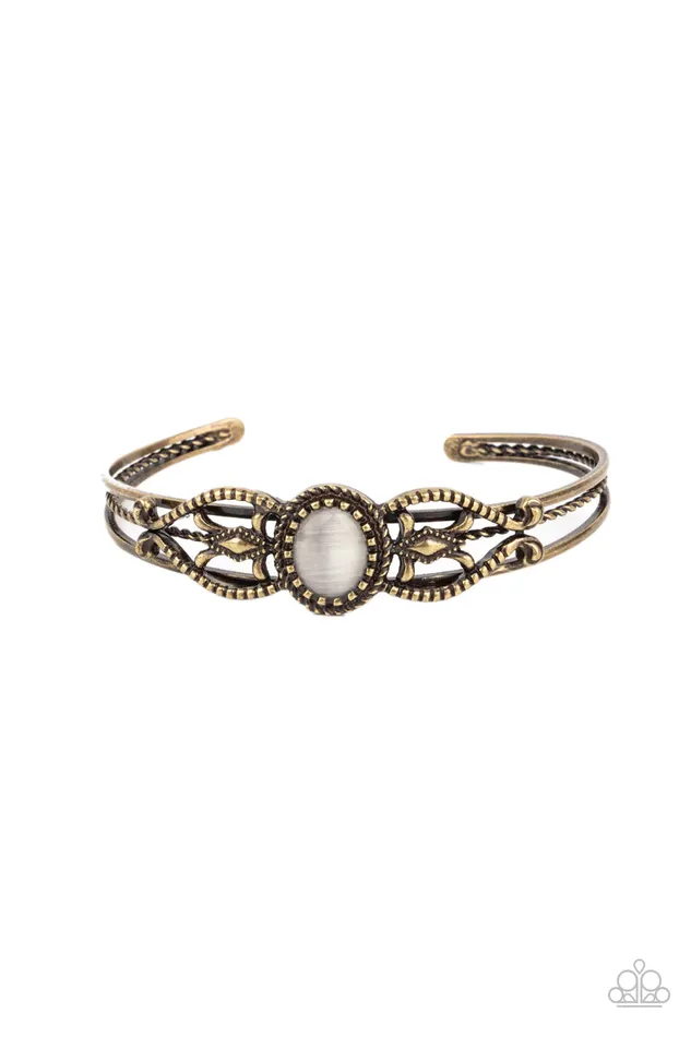 Paparazzi Jewelry Bracelets Paparazzi Bracelet Wait and SEER Brass