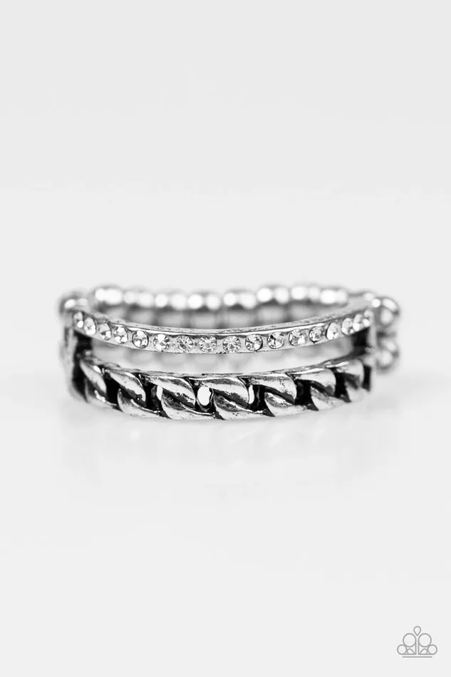 Rings Paparazzi Jewelry Paparazzi Ring Epic Shimmer White