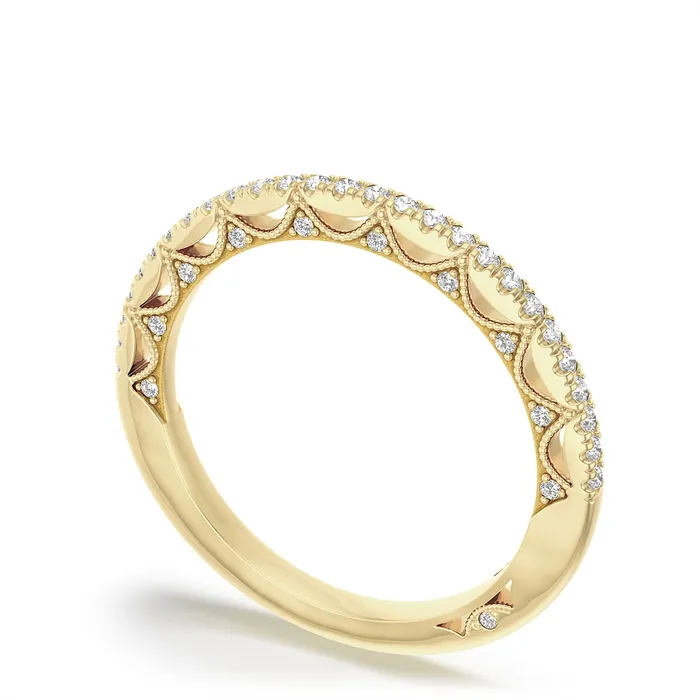 Rings Tacori Tacori 18K Yellow Gold 17mm Diamond Band