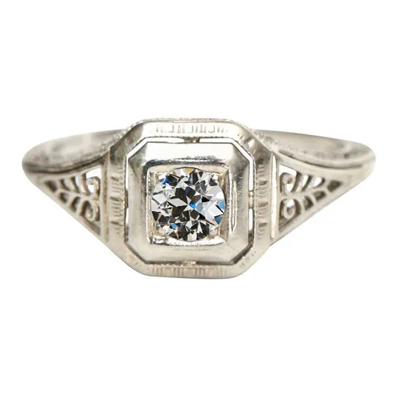 HarryChadEntcom Rings Solitaire Round Old Miner Natural Earth Mined Diamond Ring 1 Carat Vintage Style HarryChadEntcom Rings Solitaire Round Old Miner Natural Earth Mined Diamond Ring 1 Carat Vintage Style