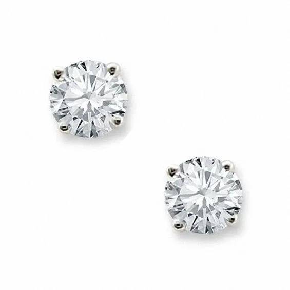 Natural Earth Mined Diamond Stud Earrings 3 Carats Prong Set White Gold Jewelry GB Earrings Natural Earth Mined Diamond Stud Earrings 3 Carats Prong Set White Gold Jewelry GB Earrings