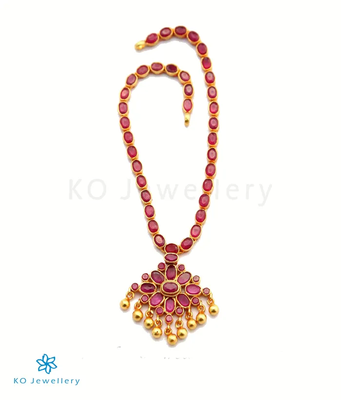 Necklaces Silversmith The Rohita Silver Kempu Necklace