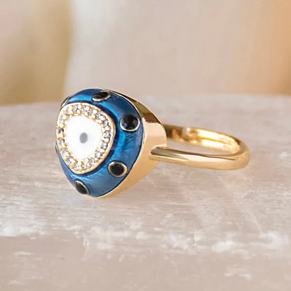 Upakarna Ameba Evil Eye Ring Rings
