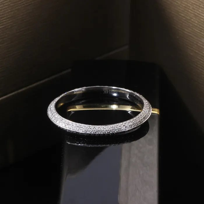 Luxus Moissanite Rings Jewelry Rings 14k White Gold Stackable Moissanite Eternity Ring 08ct Total