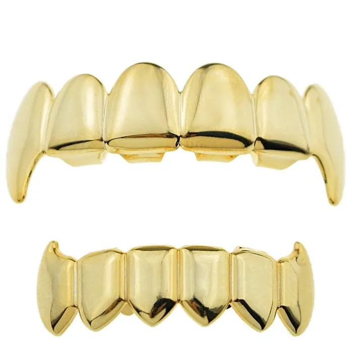 14k Gold Plated Full Vampire Fangs Grillz Set Bling Cartel Admin PreStyled Sets 14k Gold Plated Full Vampire Fangs Grillz Set Bling Cartel Admin PreStyled Sets