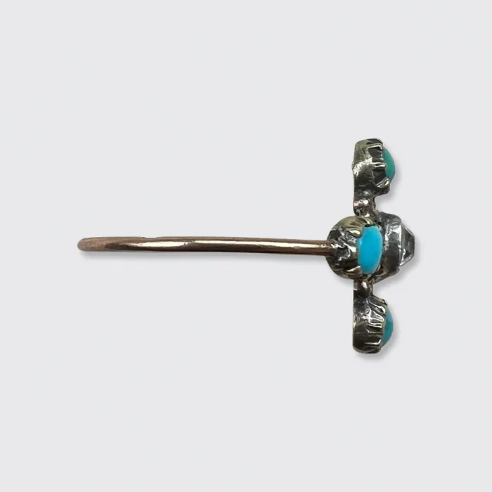 21stfinds Georgian Diamond Turquoise Ring Rings