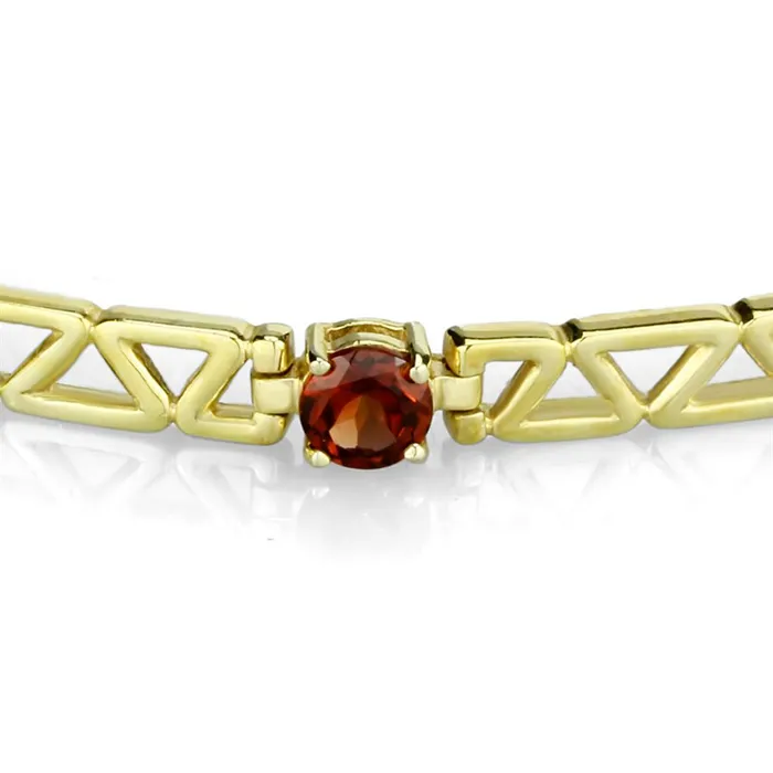 Alamode Bracelets LOS840 Gold 925 Sterling Silver Bracelet with AAA Grade CZ in Multi Color