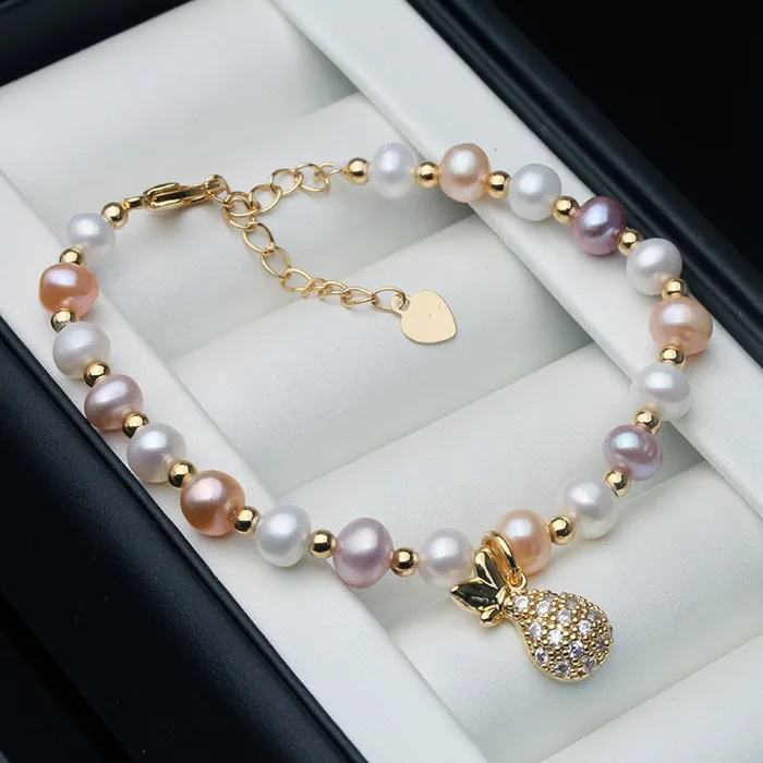 Bracelets Divine Inspiration Styles YOUNOBLE Womens Fashion Pineapple Design Stylish Statement Genuine Beaded Pearl Bracelet Bracelets Divine Inspiration Styles YOUNOBLE Womens Fashion Pineapple Design Stylish Statement Genuine Beaded Pearl Bracelet