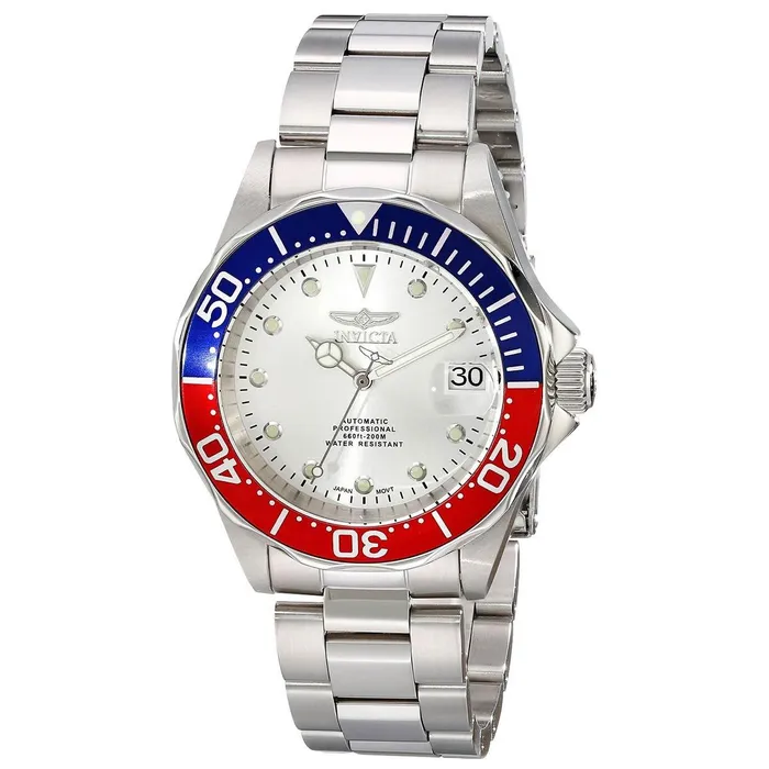Bracelets Invicta Invicta 17041 Mens Pro Diver Silver Dial Stainless Steel Bracelet Automatic Dive Watch