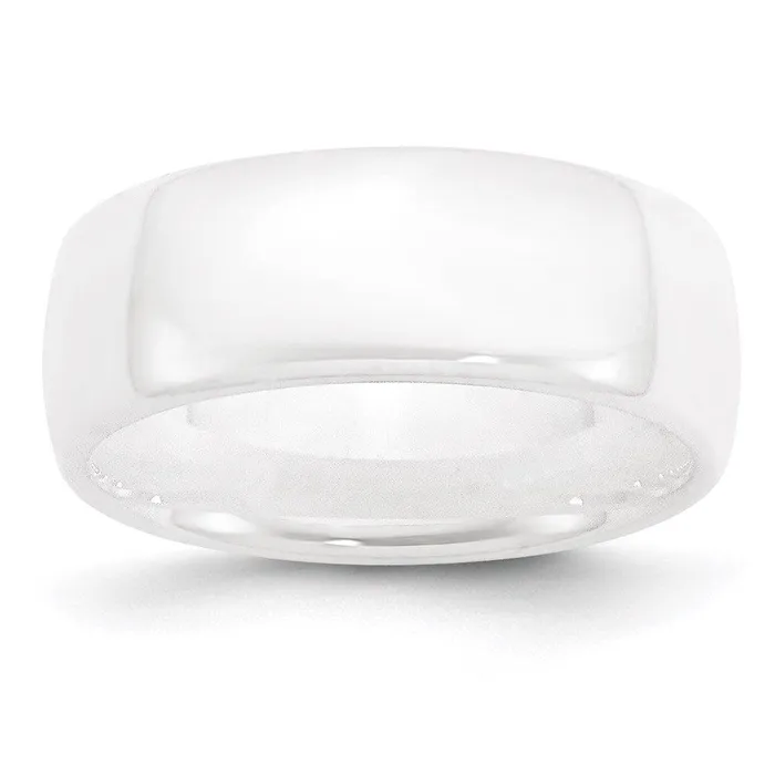 Chisel Ceramic White 8mm Polished Band Rings Chisel Ceramic White 8mm Polished Band Rings