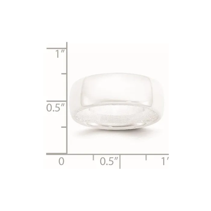 Chisel Ceramic White 8mm Polished Band Rings Chisel Ceramic White 8mm Polished Band Rings