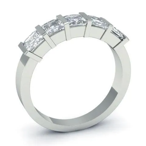 deBebians Rings 200cttw Bar Set Princess Cut Diamond Five Stone Ring