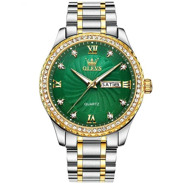 Divine Inspiration Styles Earrings OLEVS Mens Luxury Fine Fashion Premium Top Quality Genuine Diamonds Dial Design Stainless Steel Gold Silver Green Watch Divine Inspiration Styles Earrings OLEVS Mens Luxury Fine Fashion Premium Top Quality Genuine Diamonds Dial Design Stainless Steel Gold Silver Green Watch