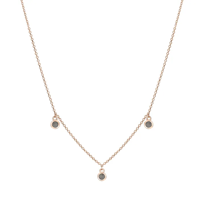 Drop Cremation Necklace in 14K Rose Gold closebymejewelry Necklaces