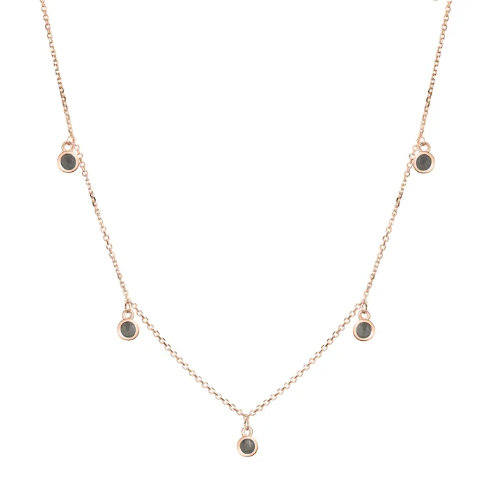 Drop Cremation Necklace in 14K Rose Gold closebymejewelry Necklaces