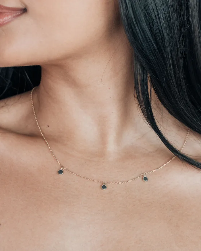 Drop Cremation Necklace in 14K Rose Gold closebymejewelry Necklaces