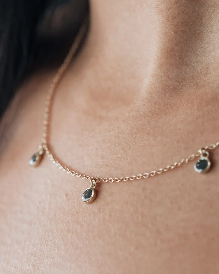Drop Cremation Necklace in 14K Rose Gold closebymejewelry Necklaces