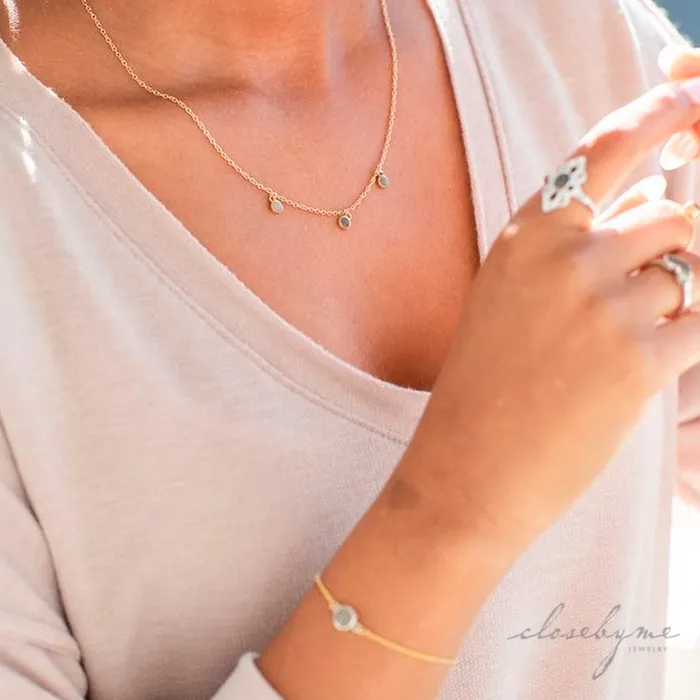 Drop Cremation Necklace in 14K Rose Gold closebymejewelry Necklaces