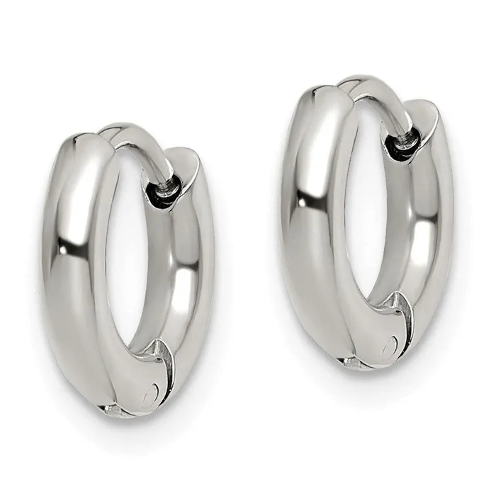Earrings Chisel Stainless Steel Polished 25mm Hinged Hoop Earrings Earrings Chisel Stainless Steel Polished 25mm Hinged Hoop Earrings
