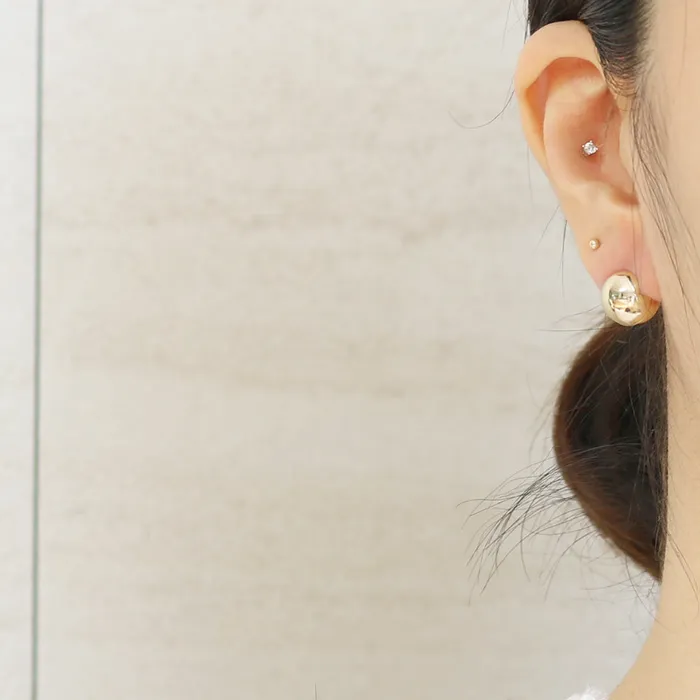 Earrings from J Shop Ball Shaped Hoop Earrings Large