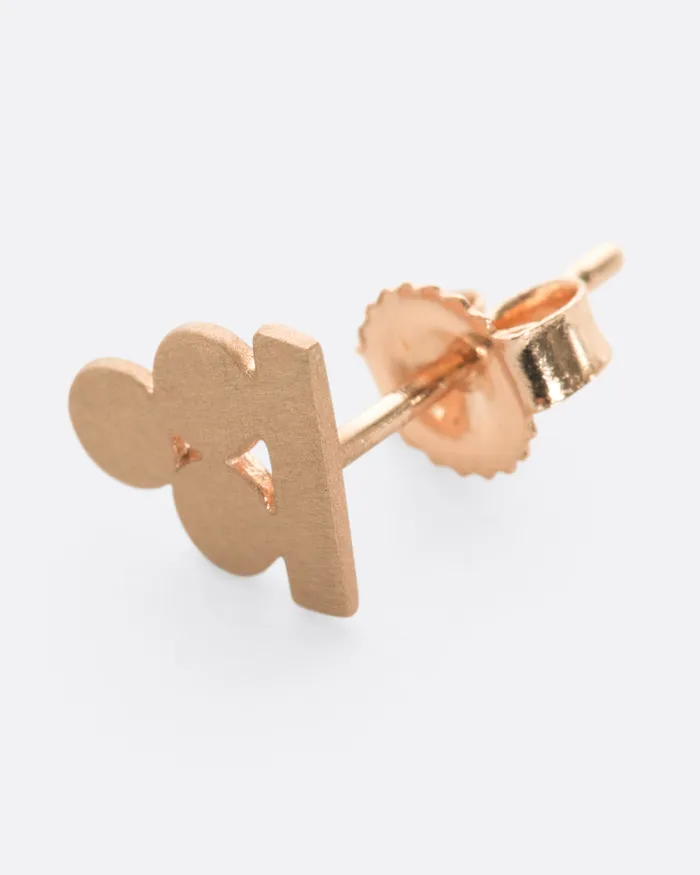 Earrings LORI LEVEN Rose Gold Balanced Circles Stud