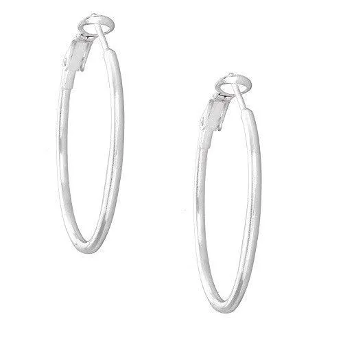 Earrings Sterling Silver 35mm Hoop Earrings Classic