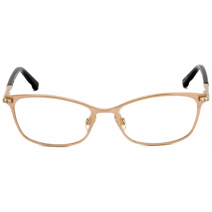 Earrings Swarovski Swarovski Womens Eyeglasses Matte Rose Gold Rectangular Metal Frame SK5187 029