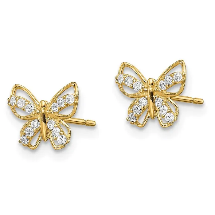 Jewelry Earrings Madi K Kids 14k Butterfly CZ Stud Earrings Jewelry Earrings Madi K Kids 14k Butterfly CZ Stud Earrings