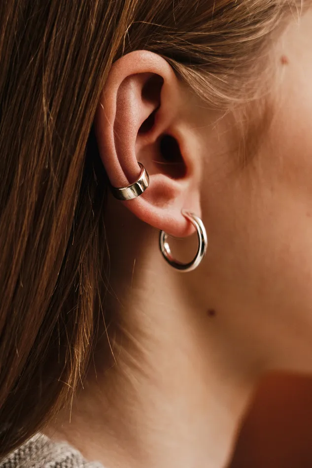 Kty Earrings Band Ear Cuff Silver