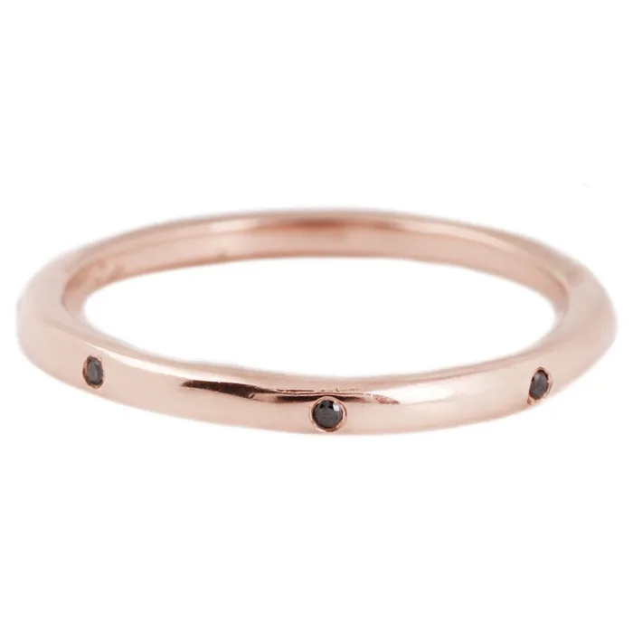 Lauren Wolf Jewelry Eight Black Diamond Band Rings