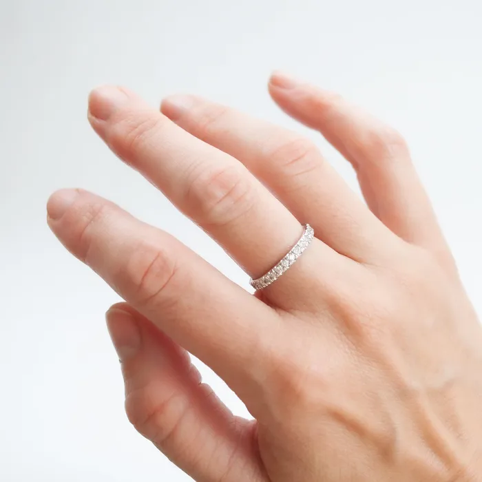 Lauren Wolf Jewelry Rings White Diamond Eternity Band