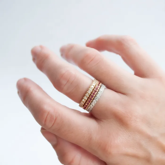 Lauren Wolf Jewelry Rings White Diamond Eternity Band