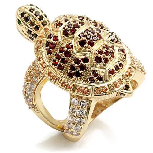 LO1498 Imitation Gold Brass Ring with Synthetic Synthetic Glass in Emerald Alamode Rings LO1498 Imitation Gold Brass Ring with Synthetic Synthetic Glass in Emerald Alamode Rings