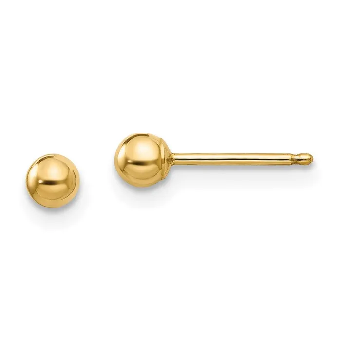 Madi K Kids 14k Polished 3mm Ball Post Earrings Jewelry Earrings