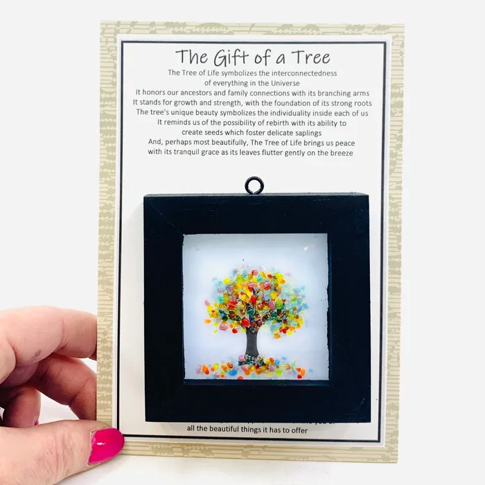 Necklaces Glimmer Glass Gifts Fused Glass Tree of Life Shadow Box 113