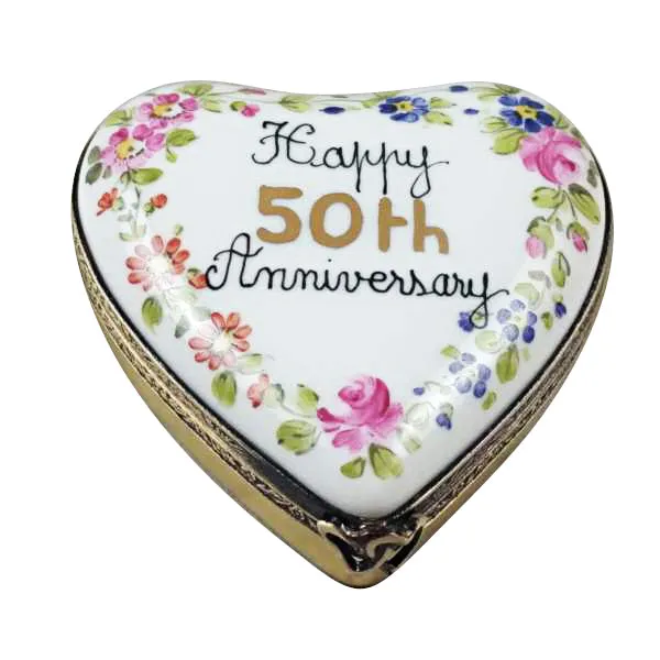 Necklaces Rochard 50th Anniversary Heart Limoges Box Rochard Limoges