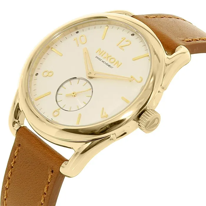 Nixon Rings Nixon Mens Quartz Watch C39 White Silver Tone Dial Brown Strap A4592227 Nixon Rings Nixon Mens Quartz Watch C39 White Silver Tone Dial Brown Strap A4592227