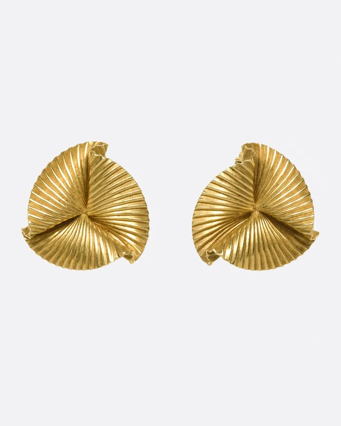 ORLANDO GOLD REFINERY Earrings Fan ClipOn Earrings