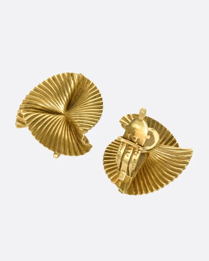 ORLANDO GOLD REFINERY Earrings Fan ClipOn Earrings