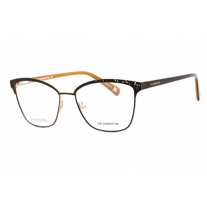 PreStyled Sets Liz Claiborne Liz Claiborne Womens Eyeglasses Matte Brown Gold Full Rim Frame L 651 0UFM 00 PreStyled Sets Liz Claiborne Liz Claiborne Womens Eyeglasses Matte Brown Gold Full Rim Frame L 651 0UFM 00