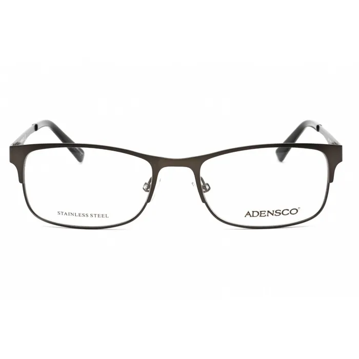 Rings Adensco Mens Eyeglasses Full Rim Matte Dark Ruthenium Plastic AD 125 0R80 00 Adensco