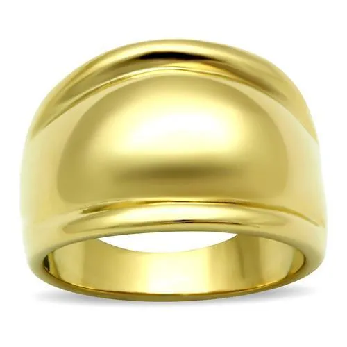 Rings Alamode GL010 IP GoldIon Plating Brass Ring with No Stone
