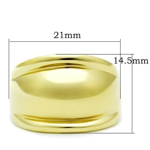 Rings Alamode GL010 IP GoldIon Plating Brass Ring with No Stone