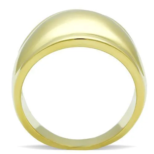 Rings Alamode GL010 IP GoldIon Plating Brass Ring with No Stone
