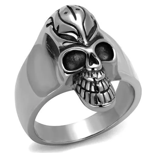 Rings Alamode TK2324 High polished no plating Stainless Steel Ring with Epoxy in Jet