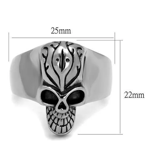 Rings Alamode TK2324 High polished no plating Stainless Steel Ring with Epoxy in Jet