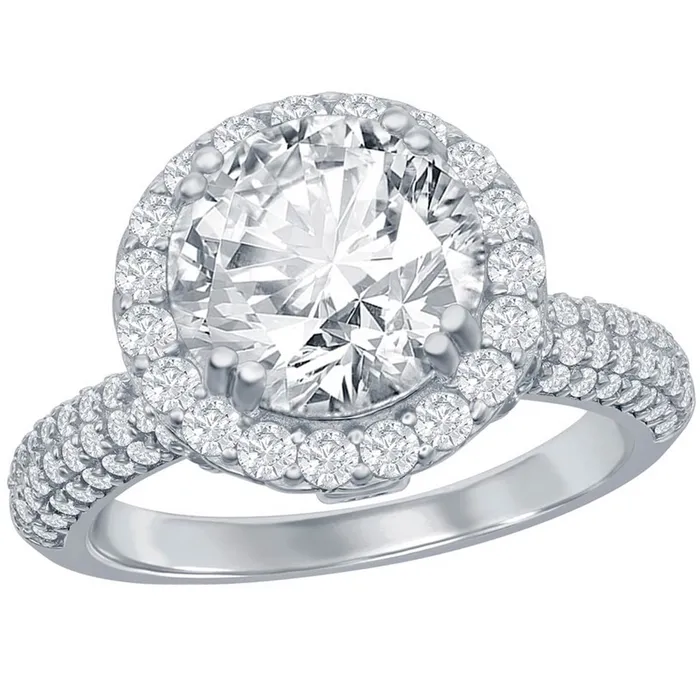 Rings Classic Classic Womens Crown Set Micro Pave CZ Ring W2633